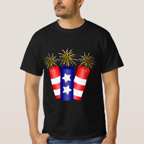 Trio of Firecrackers for the 4th of July T_Shirt