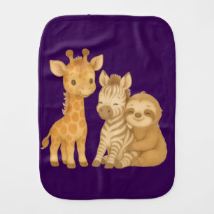 "Trio of Friends" Burp Cloth
