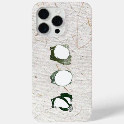 Trio of Grumpy Japanese Frogs Toads 19th Century  iPhone 15 Pro Max Case