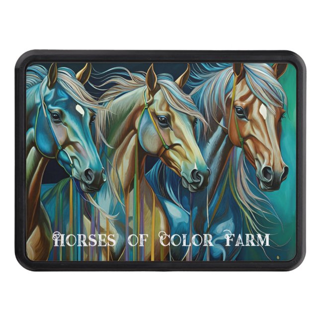Trio of Horses  Hitch Cover (Front)