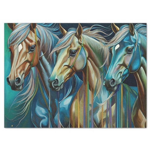 Trio of Horses  Tissue Paper