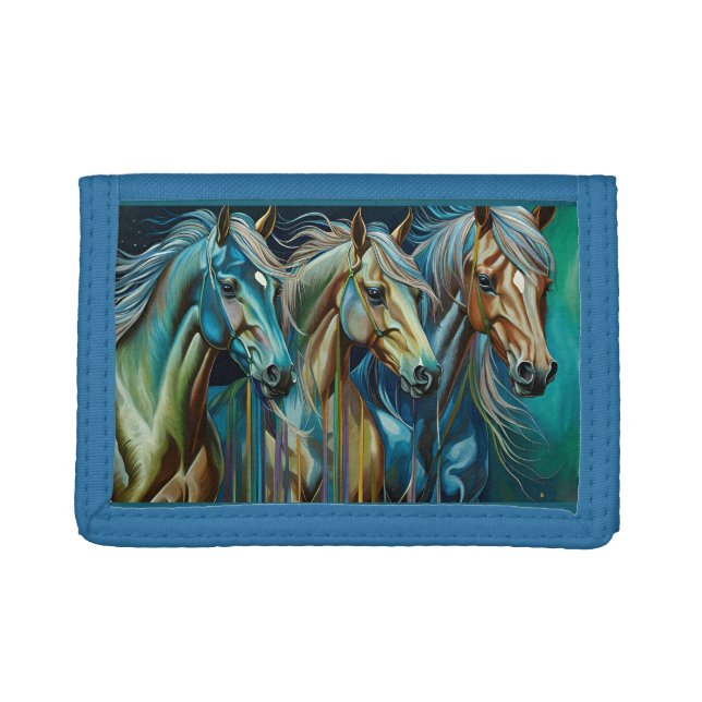 Trio of Horses  Trifold Wallet (Front)