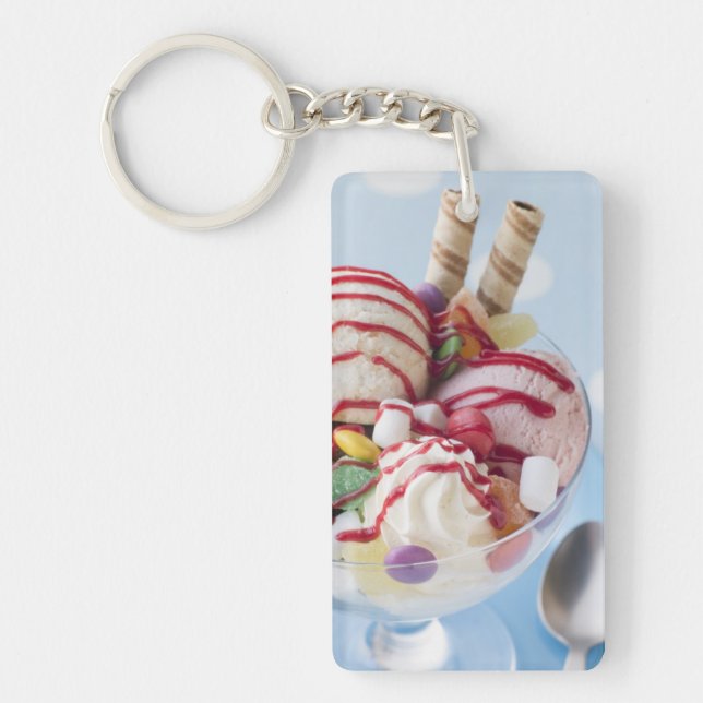 Trio of Ice Cream and Sweet Sundae Keychain (Front)