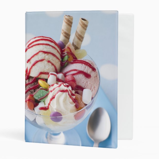 Trio of Ice Cream and Sweet Sundae Mini Binder (Front/Inside)