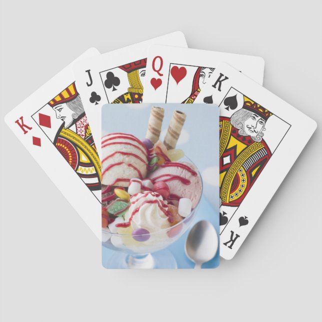 Trio of Ice Cream and Sweet Sundae Poker Cards (Back)