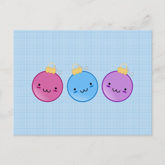 Trio of Ornaments Postcard (Front)