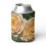Trio of Peach Roses Floral Can Cooler