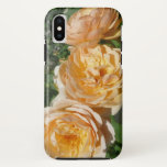 Trio of Peach Roses Floral iPhone XS Case