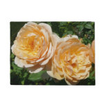 Trio of Peach Roses Floral Doormat
