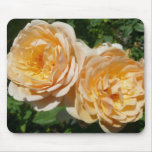 Trio of Peach Roses Floral Mouse Pad