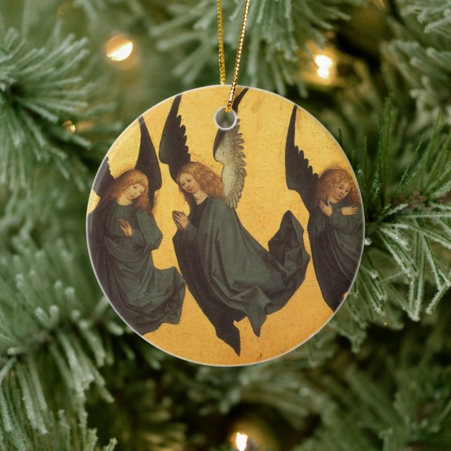 Trio of Renaissance Angels by Master of Housebook Ceramic Ornament (Tree)