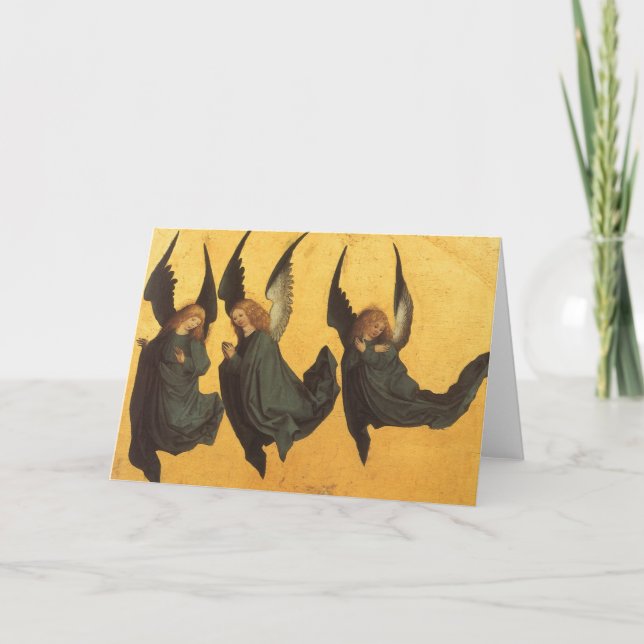 Trio of Renaissance Angels by Master of Housebook Holiday Card (Front)