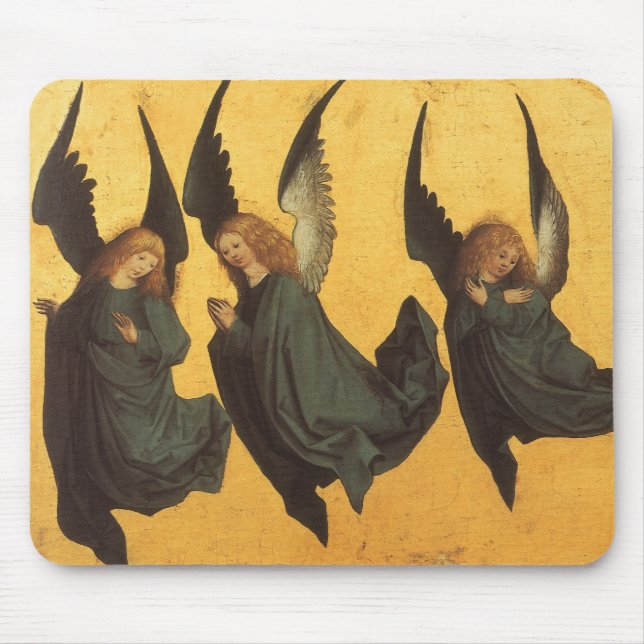 Trio of Renaissance Angels by Master of Housebook Mouse Pad (Front)