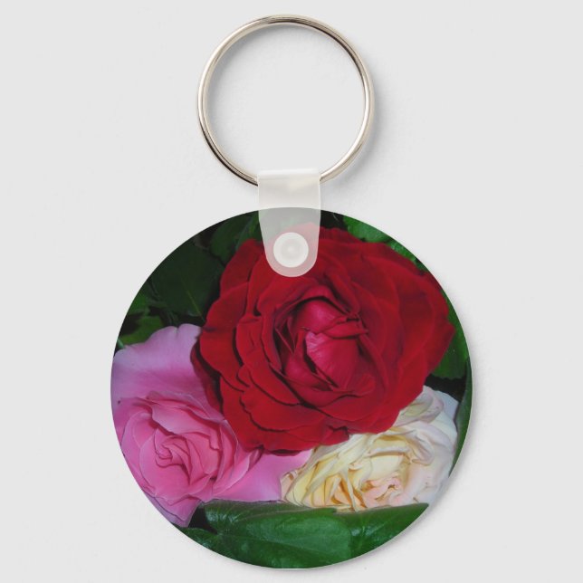 Trio of Roses Keychain (Front)
