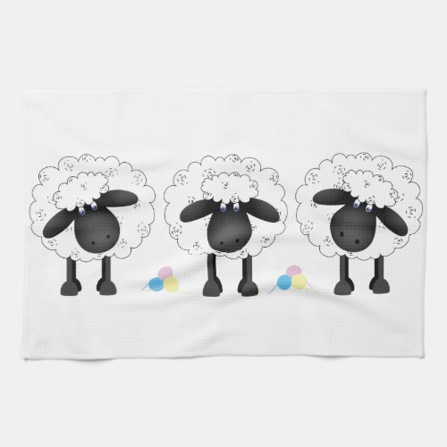 Trio Of Sheep Towel