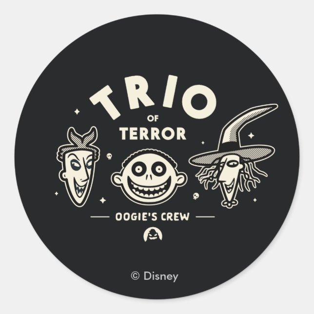 Trio of Terror - Oogie's Crew Classic Round Sticker (Front)