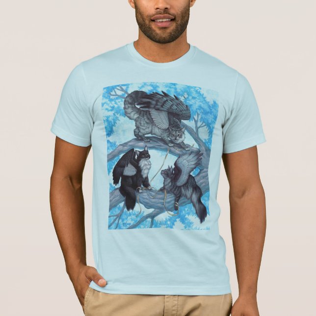 Trio of Winged Cats T-Shirt (Front)