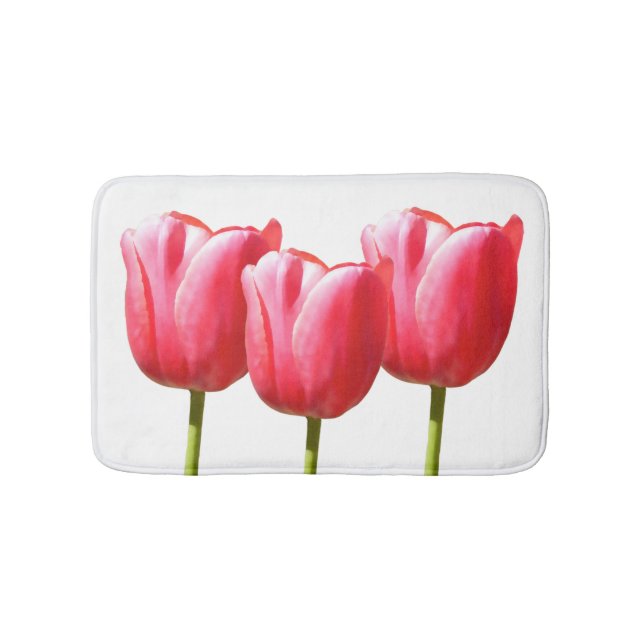 Trio Rose Tulips Bathroom Mat (Front)