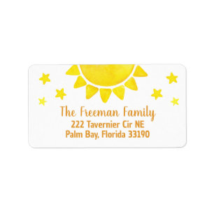 Trip Around the Sun Baby Address Label