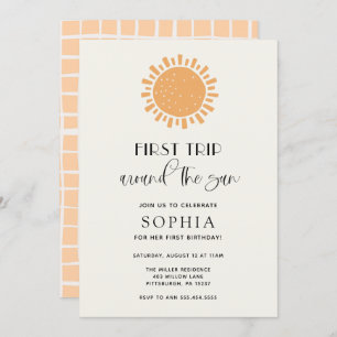 Trip Around the Sun Birthday Invitation