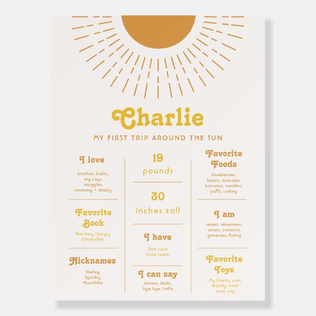 Trip Around The Sun Milestone Poster  (Front)