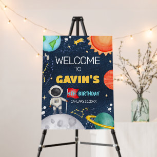 Trip Around the Sun Outer Space Welcome Sign