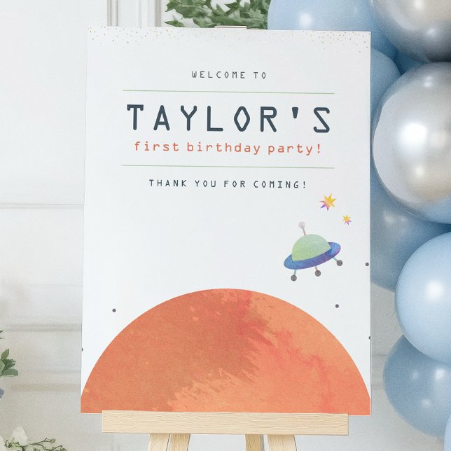 Trip Around The Sun Space Boy Birthday Welcome Poster (Creator Uploaded)