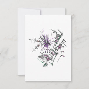 Trip Colorful Abstract Tribal Tattoo Art Thank You Card