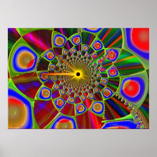 Trip In Psychedelic 3d Optics Poster