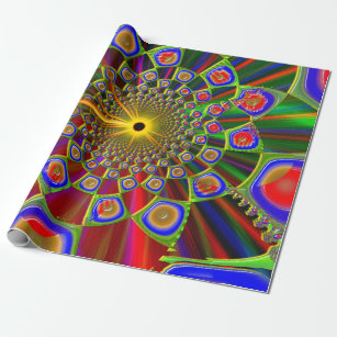 Trip In Psychedelic 3d Optics Wrapping Paper