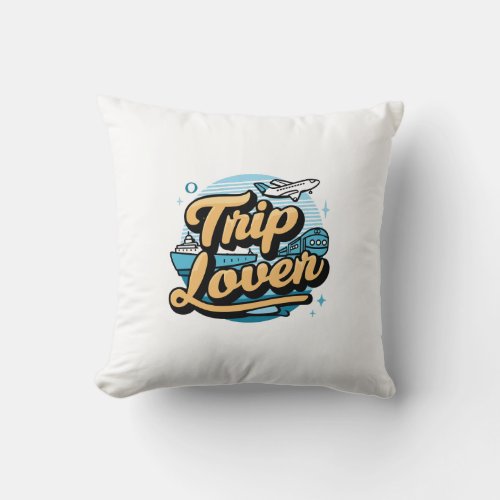Trip lover throw pillow