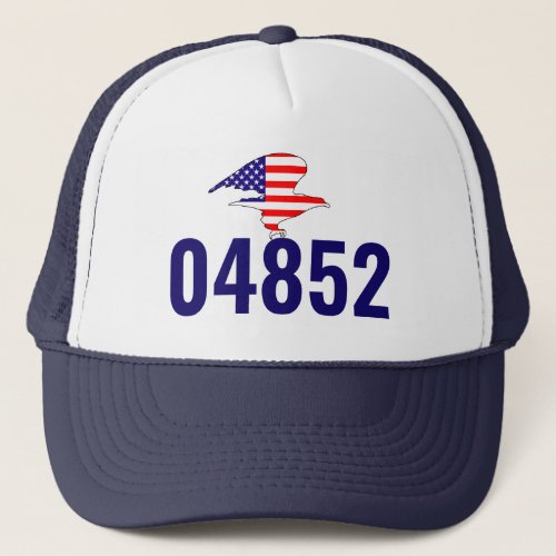 Trip Monhegan Island Maine Zip Code 04852 Eagle  Trucker Hat