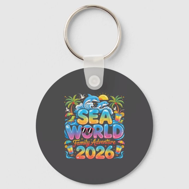 Trip Sea Family Tropical World Adventure 2026 Vaca Keychain (Front)