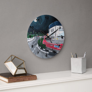 Trip to the Dentist Painting by Alfred Fox Large Clock