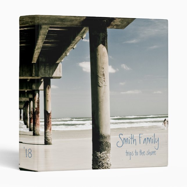 Trip to the Shore Family Memory Album Binder (Front/Spine)