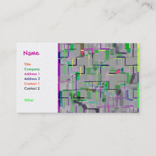 "Trip to the Zoo" Geometric Art Business Card