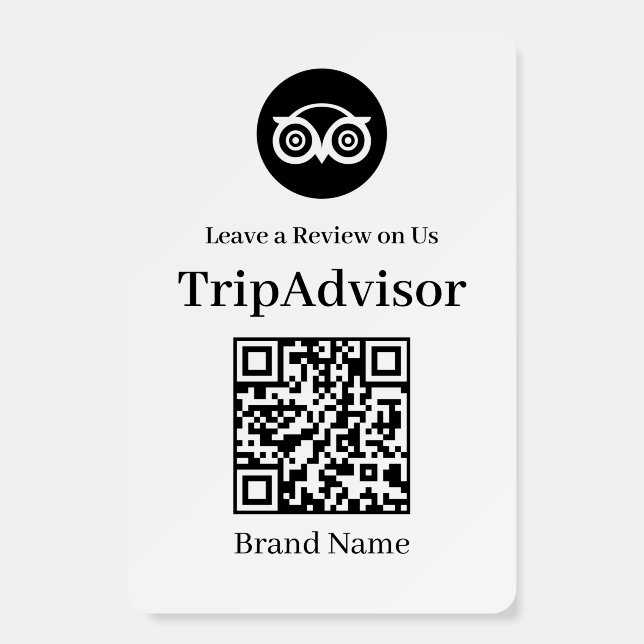 Tripadvisor QR Code | Business Review Display Foam Board (Front)
