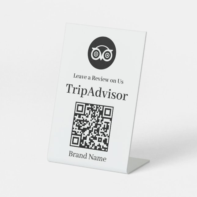 Tripadvisor Review QR Tabletop Sign (Front)