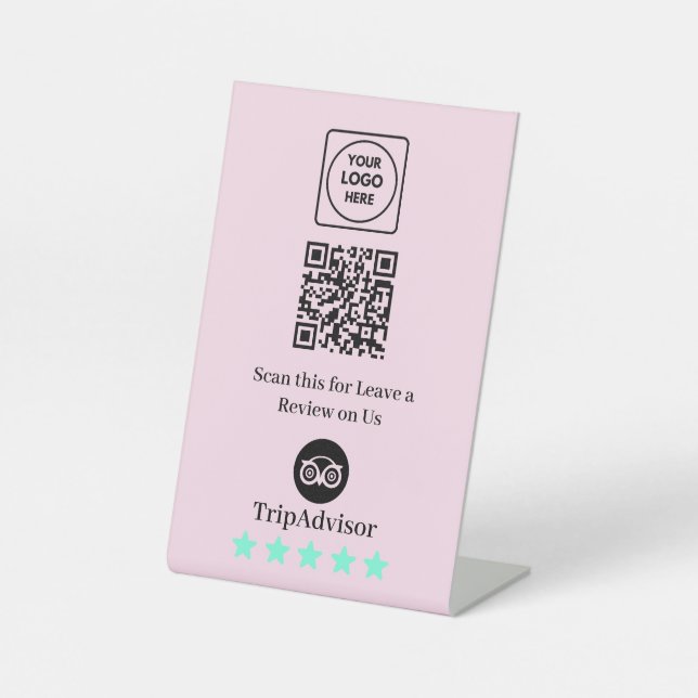Tripadvisor Review QR Tabletop Sign (Front)