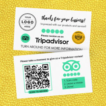 Tripadvisor Review Request Card with QR Code