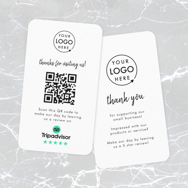 TripAdvisor Reviews | Business Review Link QR Code Business Card