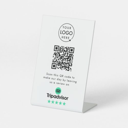 Tripadvisor Reviews  Business Review Link QR Code Pedestal Sign