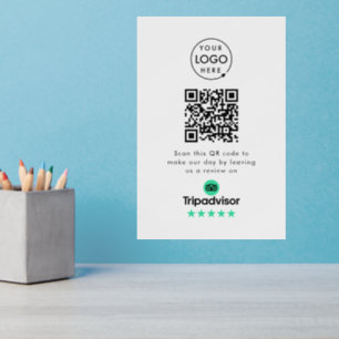 Tripadvisor Reviews   Business Review Link QR Code Wall Decal
