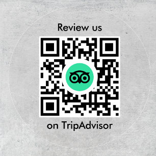 Tripadvisor Reviews Business Review QR Code Classic Round Sticker