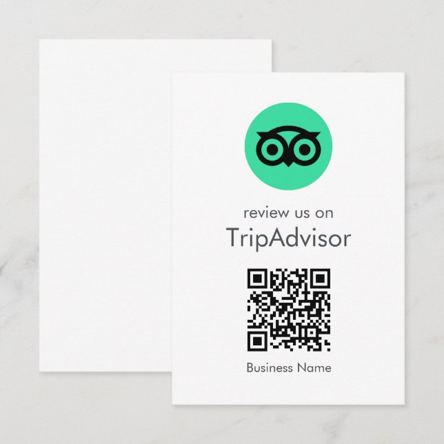 Tripadvisor Reviews | Business Review QR Code Enclosure Card | Zazzle
