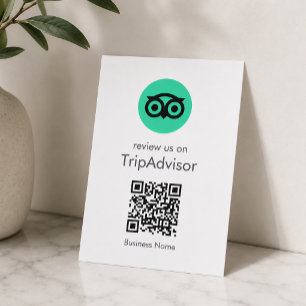 Tripadvisor Reviews Business Review QR Code Enclosure Card