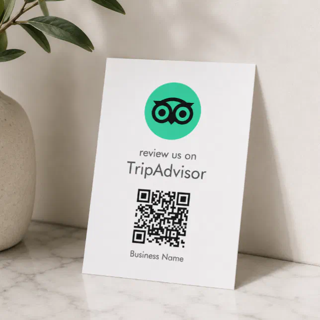 Tripadvisor Reviews | Business Review QR Code Enclosure Card | Zazzle
