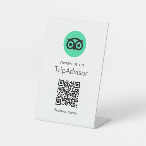 Tripadvisor Reviews  Business Review QR Code Pedestal Sign