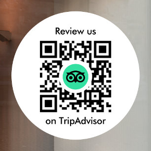 Tripadvisor Reviews   Business Review QR Code Window Cling