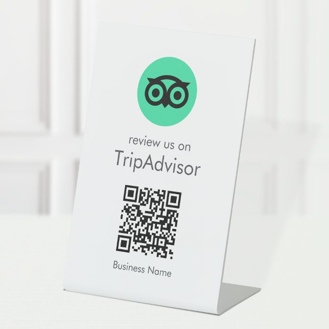 Tripadvisor Reviews Tabletop Sign | QR Code Review (Creator Uploaded)